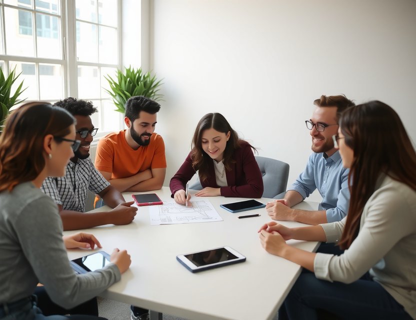 Team brainstorming session at Playcodel